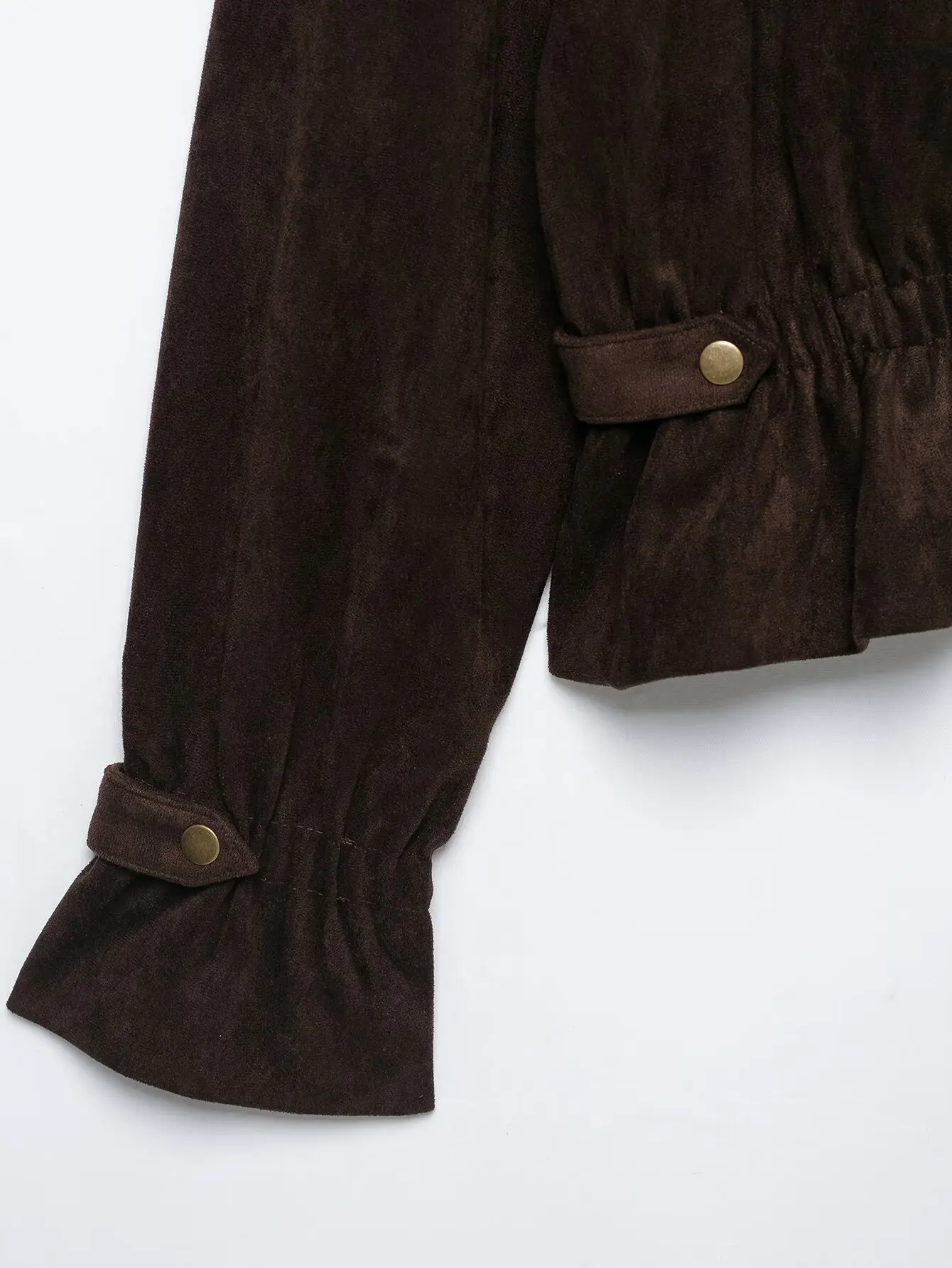 2026 Autumn Winter Women's Elegant Coffee Faux Leather Suede Jackets Lady Vintage Retro Stand Collar Zipper Loose Street Coats