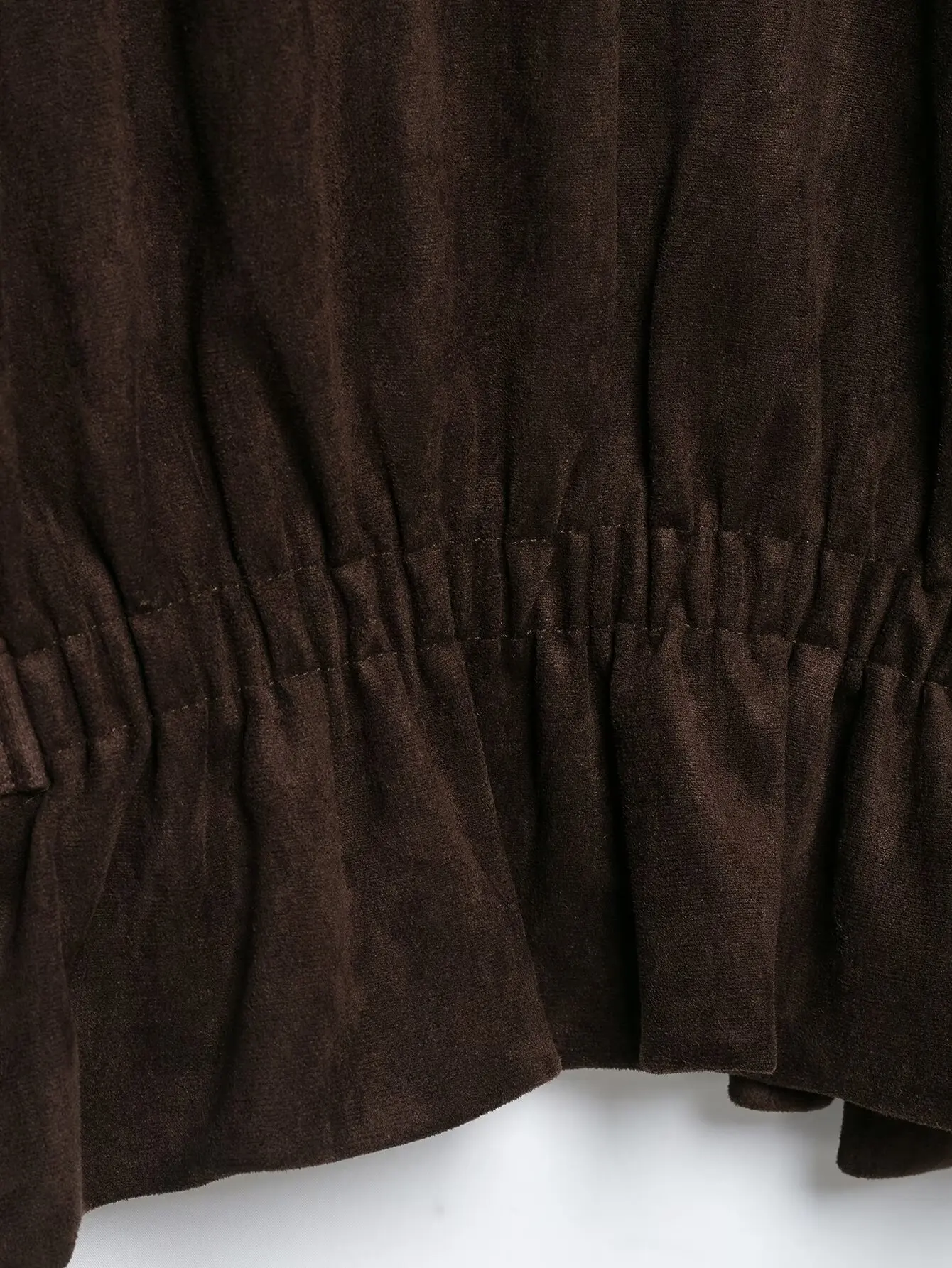 2026 Autumn Winter Women's Elegant Coffee Faux Leather Suede Jackets Lady Vintage Retro Stand Collar Zipper Loose Street Coats