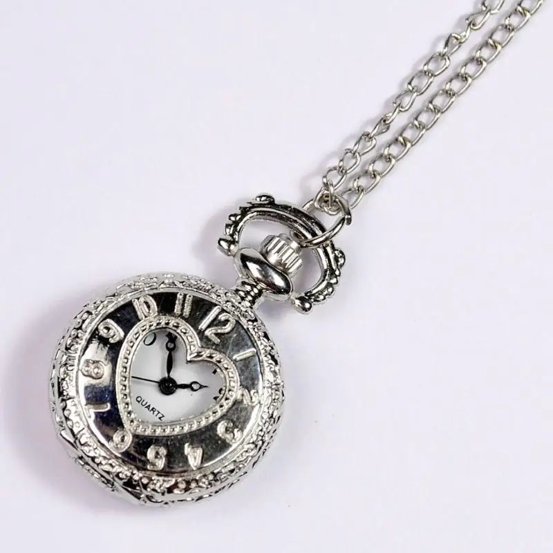 Hot Sale Women Vintage Pocket Watch Quartz Portable Hollow Out 1 Circular Design with Stylish 80cm Chain for Daily Party