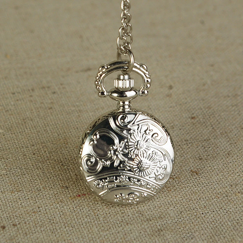 Hot Sale Women Vintage Pocket Watch Quartz Portable Hollow Out 1 Circular Design with Stylish 80cm Chain for Daily Party