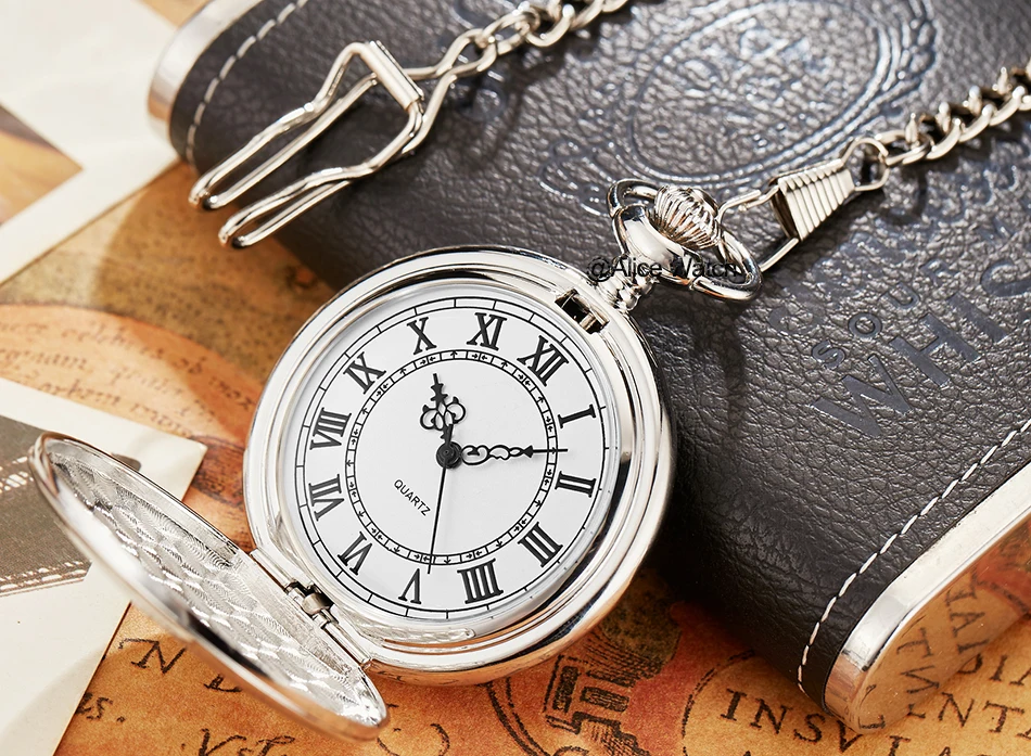 Luxury Golden Nurse fob Watches Chain for men Stainless steel Japan Quartz Movt Pocket Watch Engraved Mens Gift Relogio De Bolso