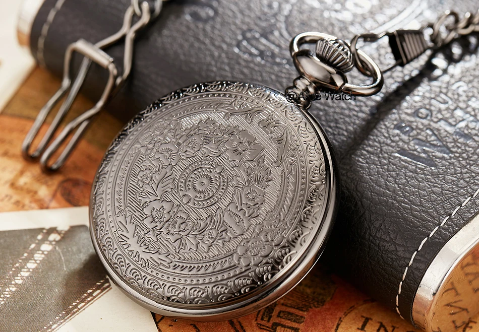Luxury Golden Nurse fob Watches Chain for men Stainless steel Japan Quartz Movt Pocket Watch Engraved Mens Gift Relogio De Bolso
