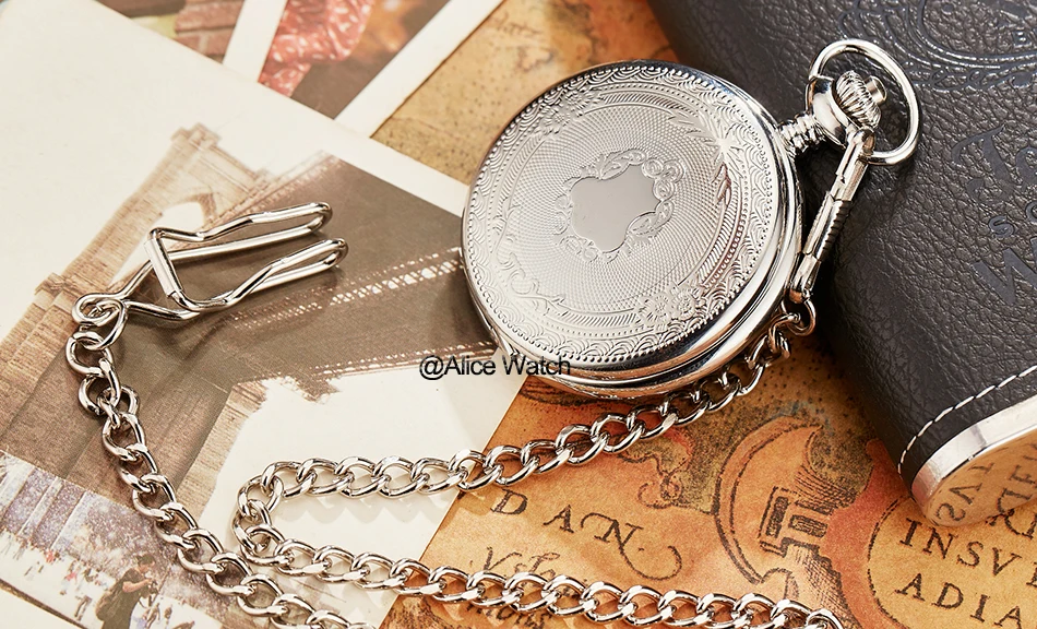 Luxury Golden Nurse fob Watches Chain for men Stainless steel Japan Quartz Movt Pocket Watch Engraved Mens Gift Relogio De Bolso