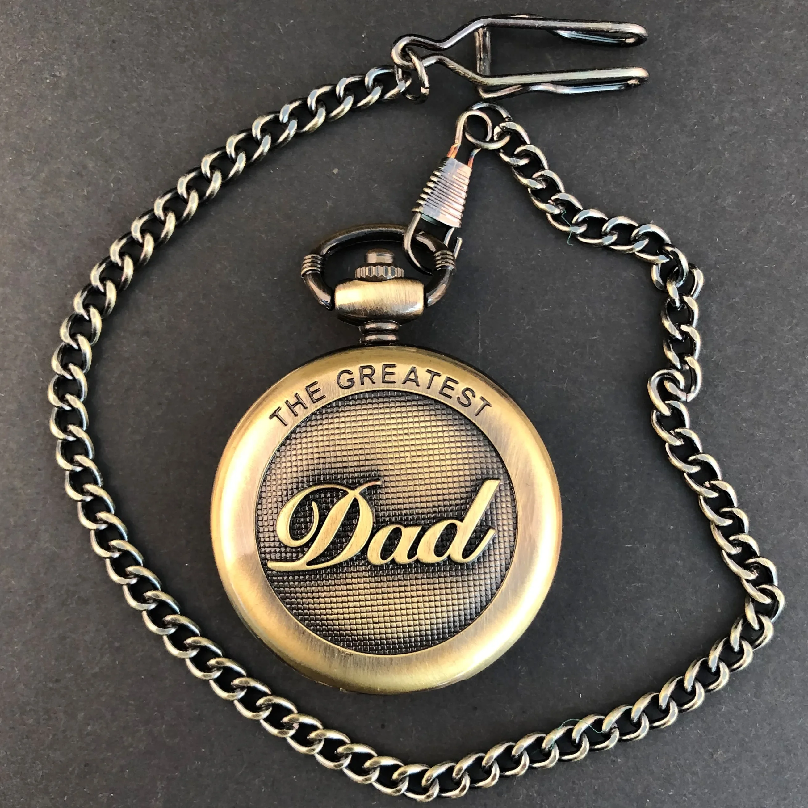 Roman Numerals Quartz Pocket Watch Popular Jewelry Pendant Necklace, Perfect Gifts for Greatest Fathers