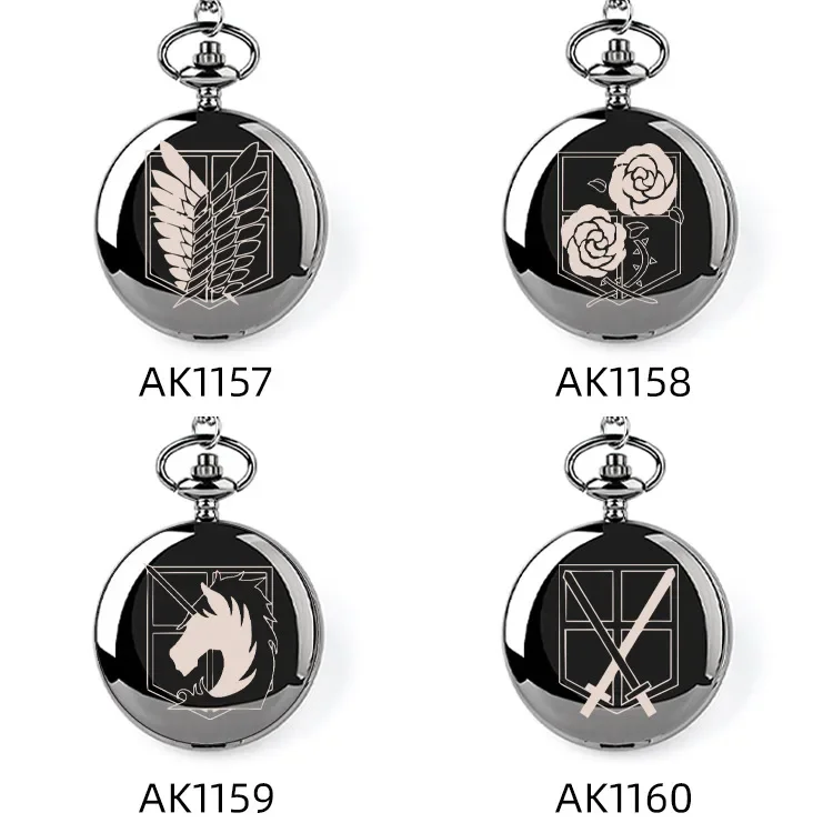 Cartoon Anime Style Vintage Fashion Quartz Pocket Watch Classic reloj anime Corps Series Unisex Pocket FOB Watches reloj hombre