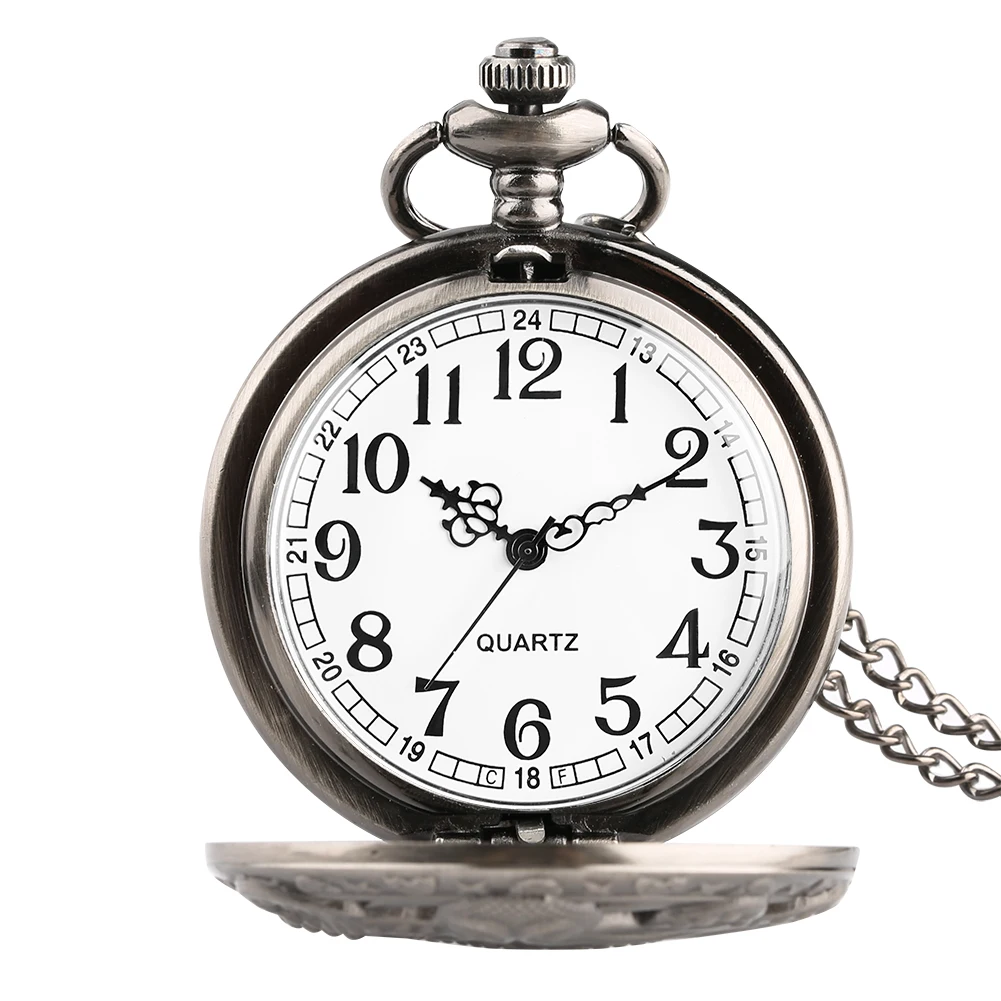 Hot Vintage Quartz Analog Pocket Watch Gift Unisex Arabic Numerals Dial Retro Pendant Necklace Pendant Clock Women Timepiece
