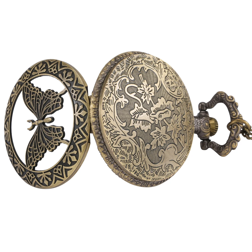 Hot Vintage Quartz Analog Pocket Watch Gift Unisex Arabic Numerals Dial Retro Pendant Necklace Pendant Clock Women Timepiece