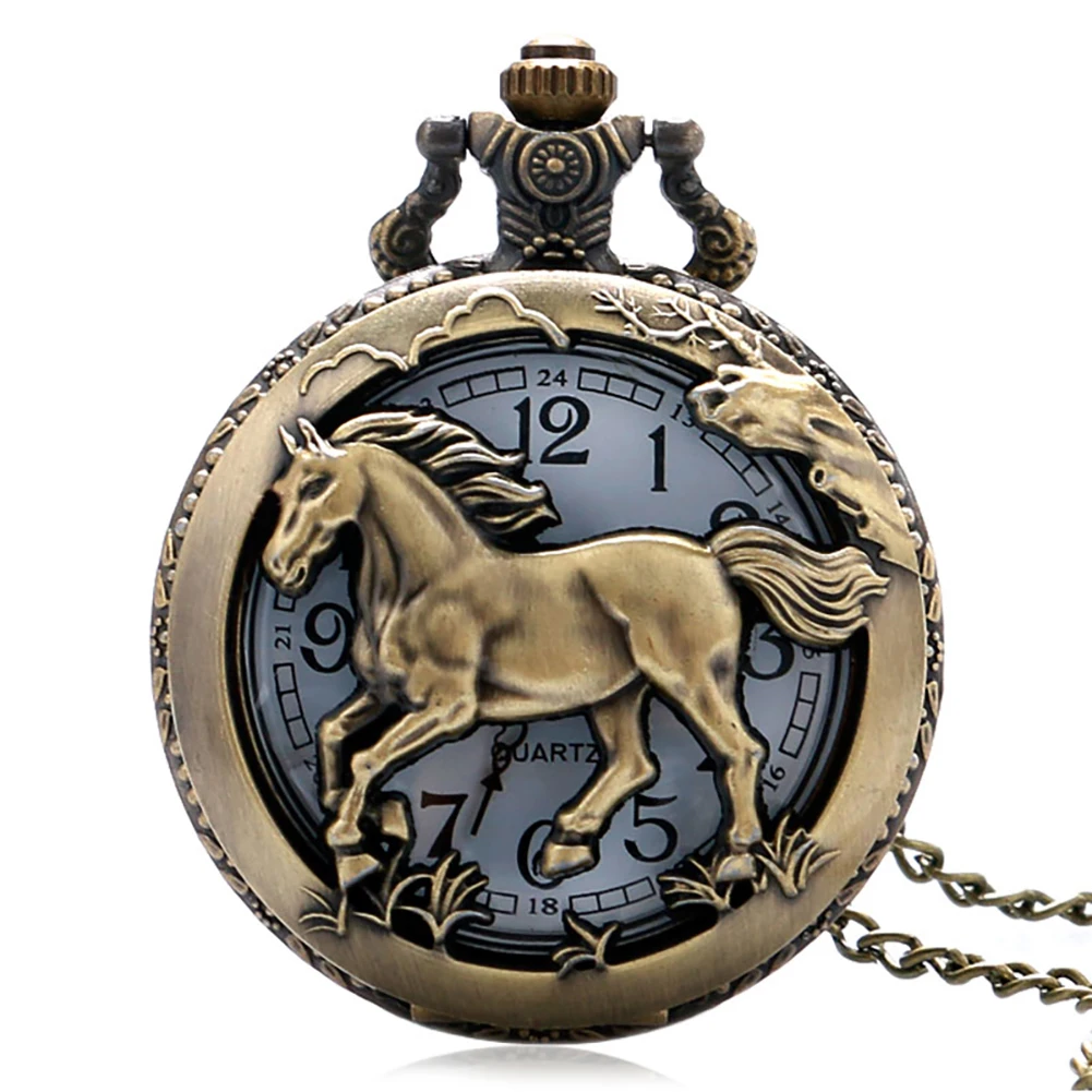 Hot Vintage Quartz Analog Pocket Watch Gift Unisex Arabic Numerals Dial Retro Pendant Necklace Pendant Clock Women Timepiece