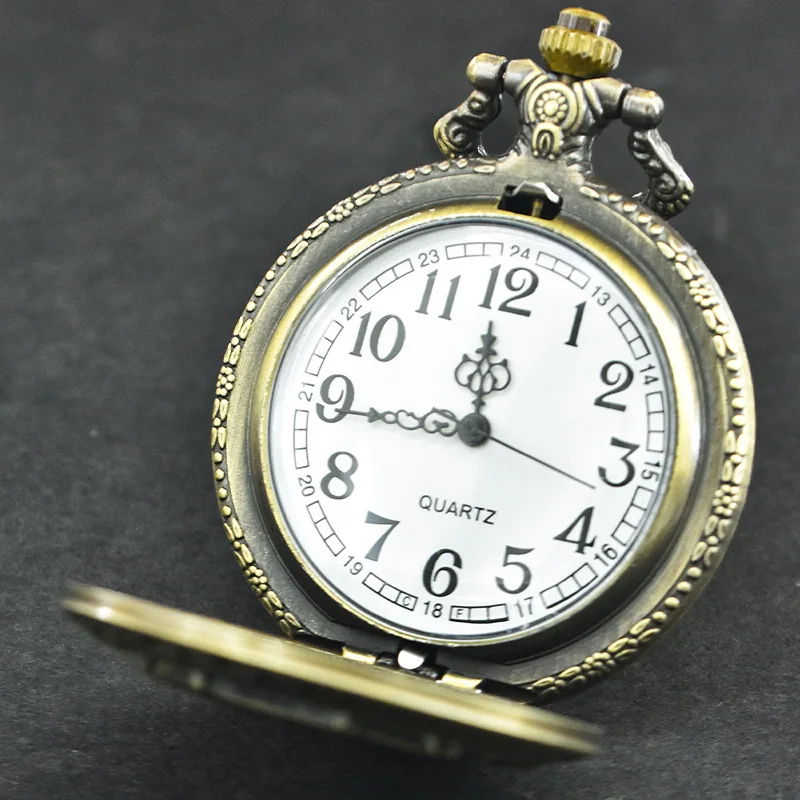 111 Digital Flip Pocket Watch,Vintage Roman Pocket Watch,Large Necklace Pocket Watch, Quartz Linked List,Fashion Accessories