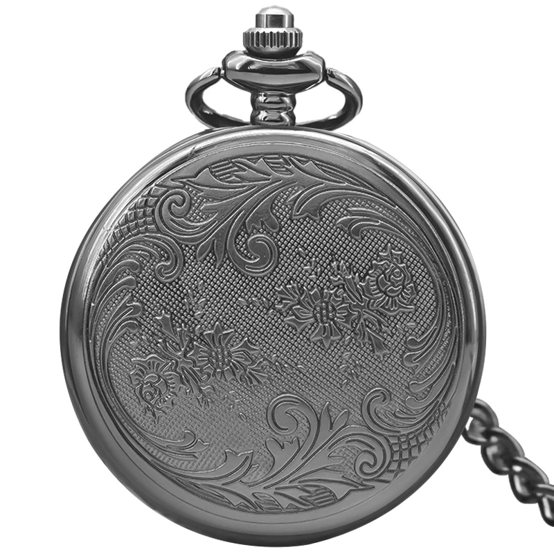 Retro Charm Neutral Fashion Skull Printed Quartz Pocket Watch Steampunk Men's and Women's Necklace Pendant Gift