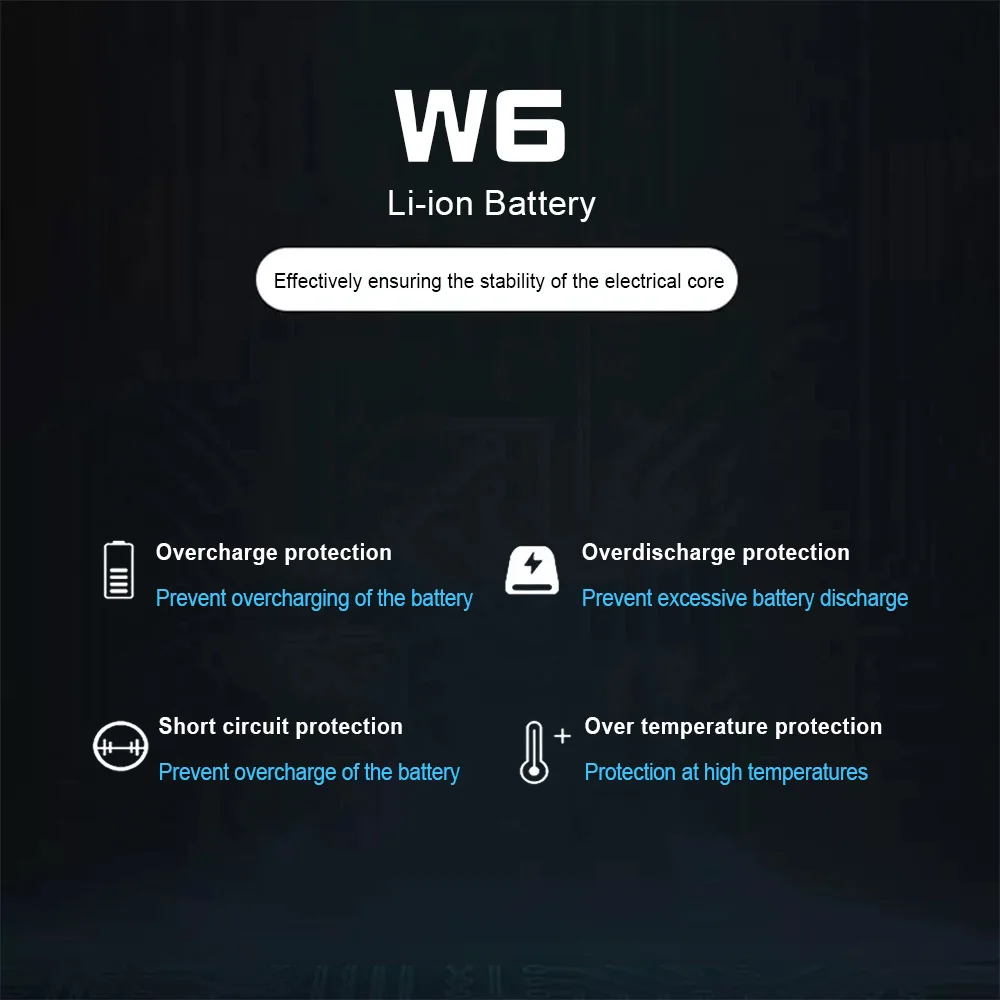 ANYSECU W6 4200mAh Battery For W6 Walkie Talkie Phone Zello PTT Moblie Phone