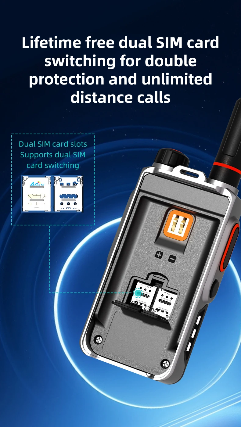 Lenovo SmartPTT CL-720 3.5 Inch 4G POC Radio Dual SIM Card Two-Way Walkie Talkie 5000km Global Coverage National