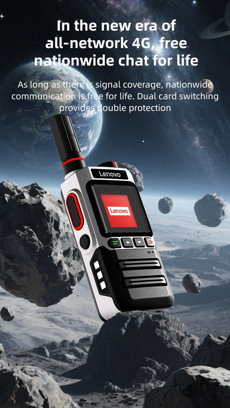 Lenovo SmartPTT CL-720 3.5 Inch 4G POC Radio Dual SIM Card Two-Way Walkie Talkie 5000km Global Coverage National