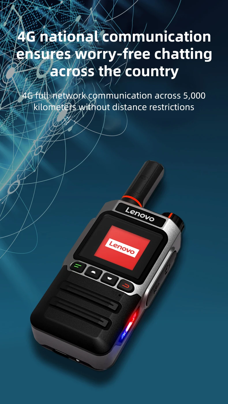 Lenovo SmartPTT CL-720 3.5 Inch 4G POC Radio Dual SIM Card Two-Way Walkie Talkie 5000km Global Coverage National