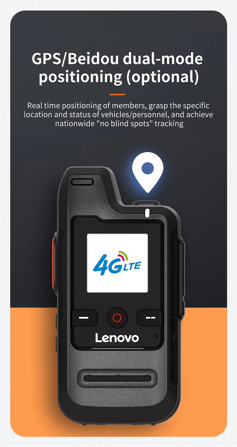 Lenovo Global Walkie Talkie Long Rang Global PPT Walkie-Talkie with SIM Card LIFE TIME Free Transnational POC Radio