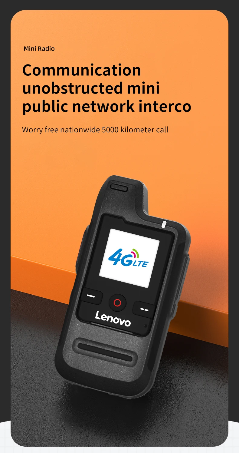 Lenovo Global Walkie Talkie Long Rang Global PPT Walkie-Talkie with SIM Card LIFE TIME Free Transnational POC Radio
