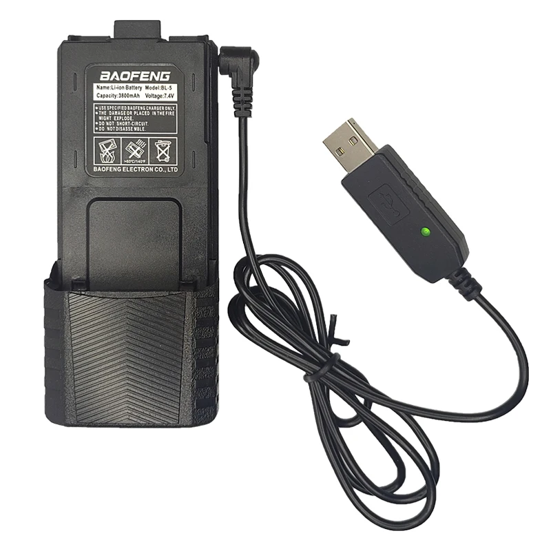Baofeng UV-5R Battery 3800mAh Walkie Talkie Enlarge Battery 1800mAh BL-5 For UV5RT UV5R UV5RE UV5RA Two Way Radio Power Provider