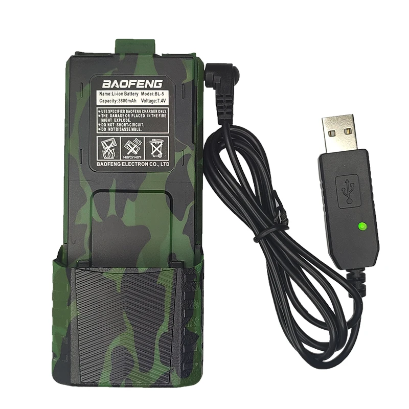 Baofeng UV-5R Battery 3800mAh Walkie Talkie Enlarge Battery 1800mAh BL-5 For UV5RT UV5R UV5RE UV5RA Two Way Radio Power Provider