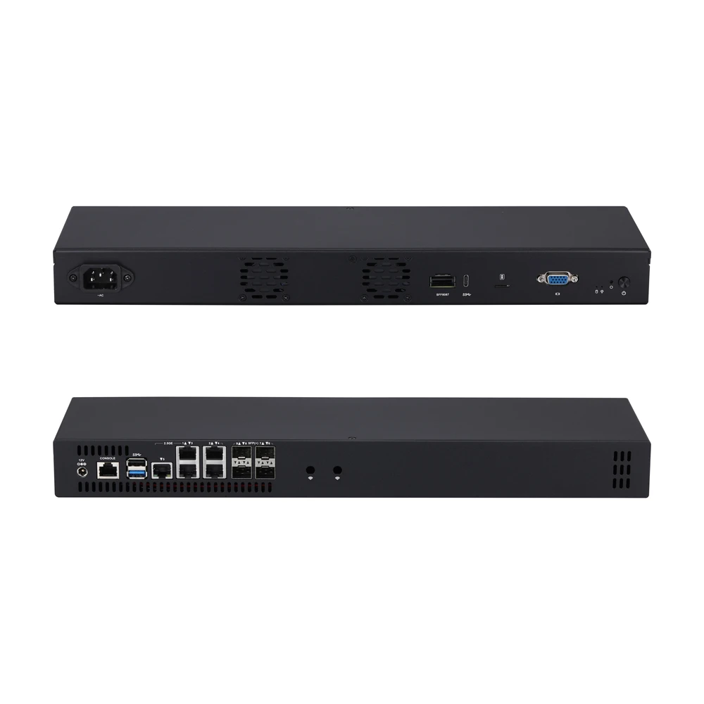 Q20300S9 C3758R 1U Rack Server Pfsense Firewall 4* 10GbE SFP+ and 5* 2.5GbE LAN NAS/VMS Mini PC