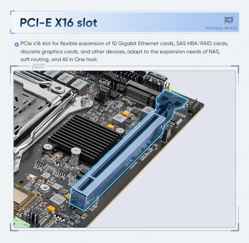 Topton 2x 10GbE LAN C612 ITX NAS Motherboard Intel LGA2011-3 XEON E5 V4 V3 Max 10*SATA 4*NVMe PCIE X16 Firewall Server Mainboard