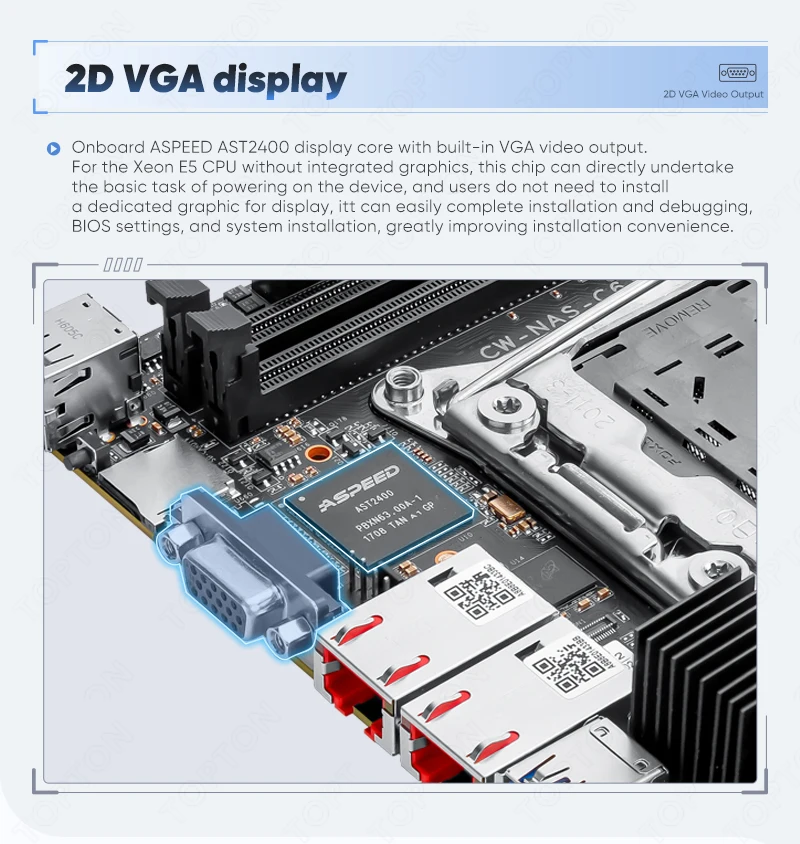 Topton 2x 10GbE LAN C612 ITX NAS Motherboard Intel LGA2011-3 XEON E5 V4 V3 Max 10*SATA 4*NVMe PCIE X16 Firewall Server Mainboard