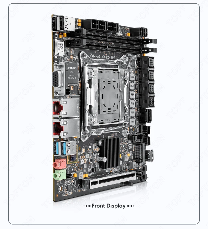 Topton 2x 10GbE LAN C612 ITX NAS Motherboard Intel LGA2011-3 XEON E5 V4 V3 Max 10*SATA 4*NVMe PCIE X16 Firewall Server Mainboard