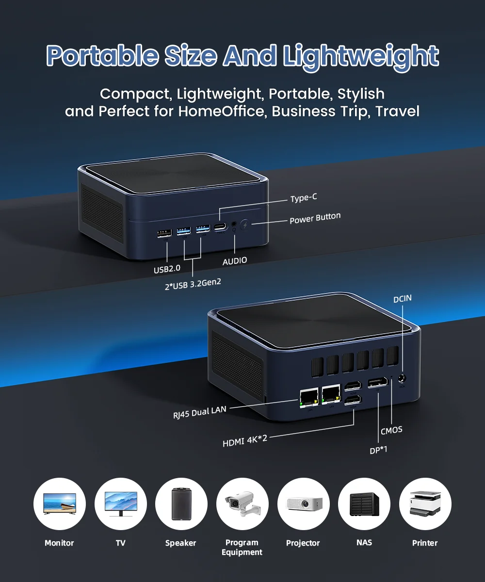 Texhoo AMD Ryzen7 8845HS 8745HS 7840HS 5.1GHz Gaming MINI PC 16GB DDR5 RAM 512G SSD WIFI6 BT5.2 Gaming PC Diy Gaming Computer