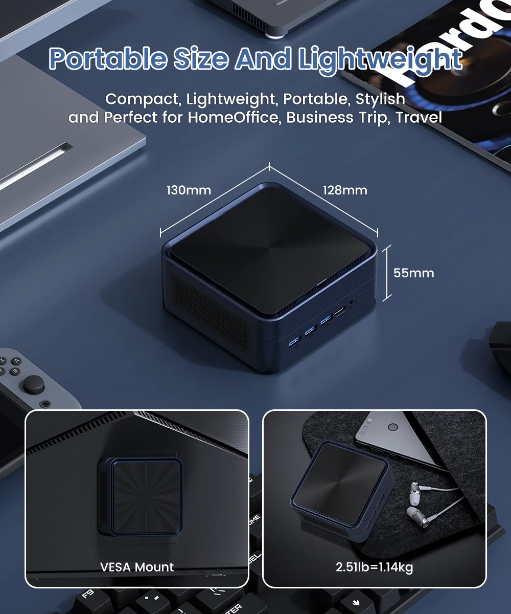 Texhoo AMD Ryzen7 8845HS 8745HS 7840HS 5.1GHz Gaming MINI PC 16GB DDR5 RAM 512G SSD WIFI6 BT5.2 Gaming PC Diy Gaming Computer