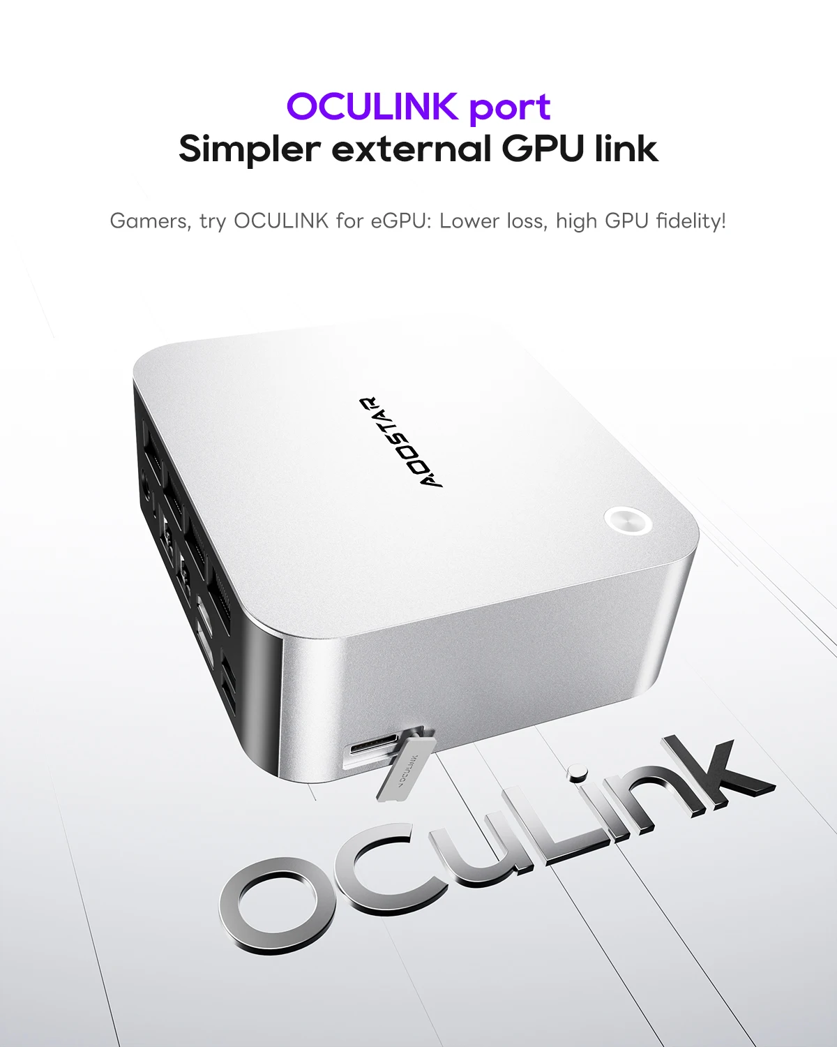 AOOSTAR MACO Mini PC AMD Ryzen 7 H255, 24GB RAM 1TB SSD, Gaming & Office Desktop, with OCuLink & USB4, Support External GPU, Ope