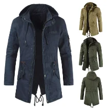 Men Winter Warm Hoody Parkas Mens Fleece Windbreaker Work Clothes Men's Military Tactical Coat Multi Pocket Cargo Bomber Jackets