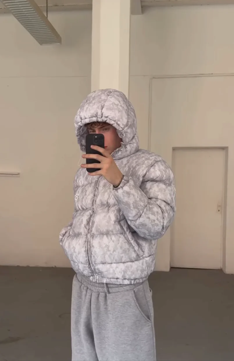Winter Warm Street Cotton Jacket Men Women Retro Harajuku Camouflage Zipper Hoodie Casual Windproof and Rainproof Coat Jackets