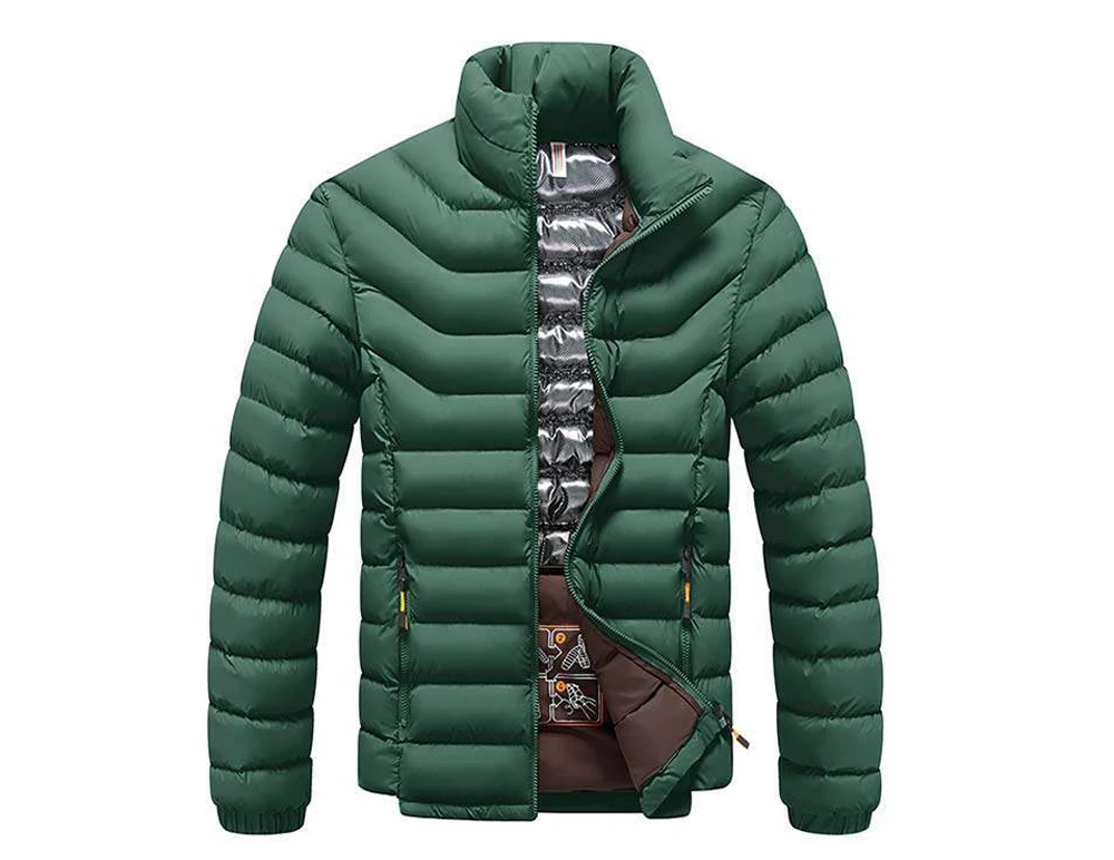 Winter Men's Warm Padded Jackets Fashion Men Stand Collar Cotton Thermal Parkas Coats Men Thicken Windbreaker Jackets Clothing