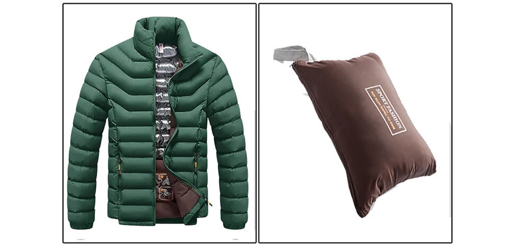 Winter Men's Warm Padded Jackets Fashion Men Stand Collar Cotton Thermal Parkas Coats Men Thicken Windbreaker Jackets Clothing
