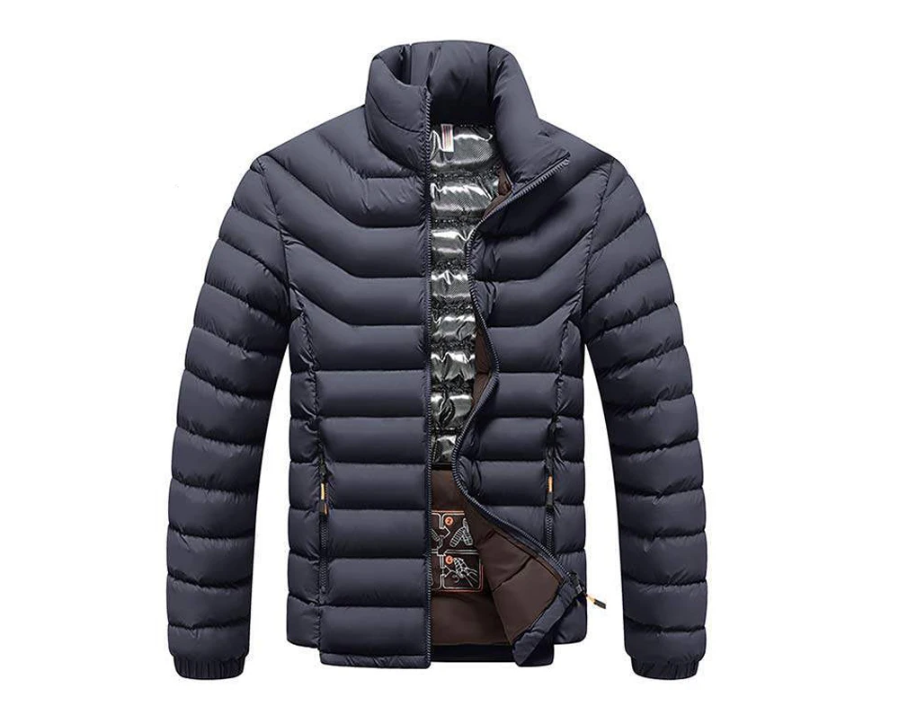 Winter Men's Warm Padded Jackets Fashion Men Stand Collar Cotton Thermal Parkas Coats Men Thicken Windbreaker Jackets Clothing