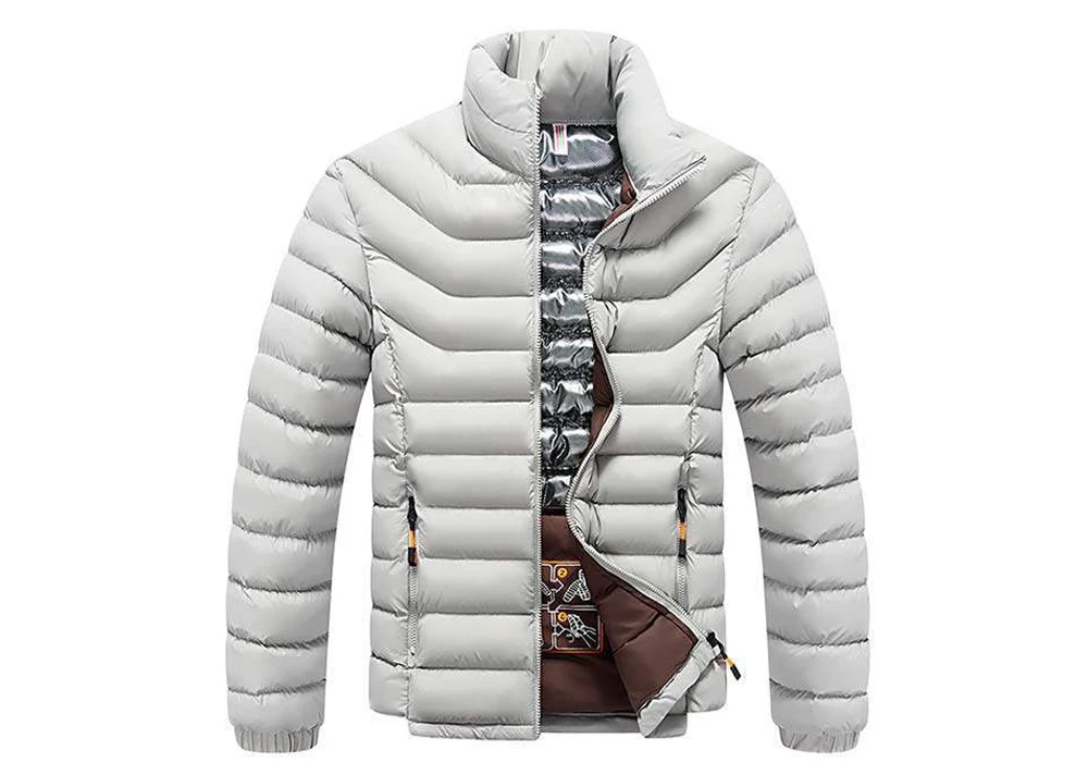 Winter Men's Warm Padded Jackets Fashion Men Stand Collar Cotton Thermal Parkas Coats Men Thicken Windbreaker Jackets Clothing