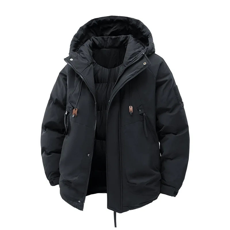 Winter Warm Parkas Men High Quality Windproof Hooded Casual Outdoor Jackets Male Solid Thick Cargo CottonPadded Outwear Coats