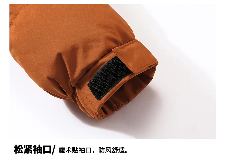 Winter hooded cotton coat for men trendy brand, loose and thick, warm and cozy down-filled cotton coat, men's clothing jacket