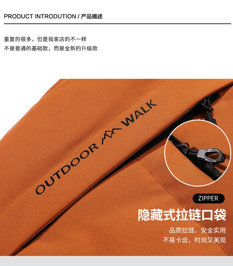 Winter hooded cotton coat for men trendy brand, loose and thick, warm and cozy down-filled cotton coat, men's clothing jacket
