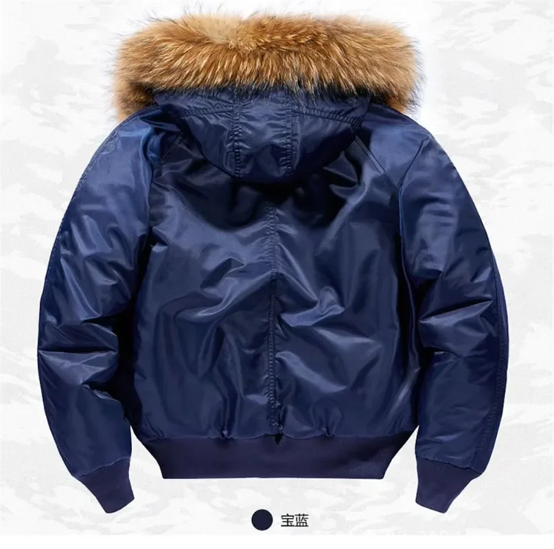 Military Fur Collar Hood Warm Tactical Bomber Winter Jackets Men Hooded N2B Outwear Coats Windproof Flight Pilot Jackets
