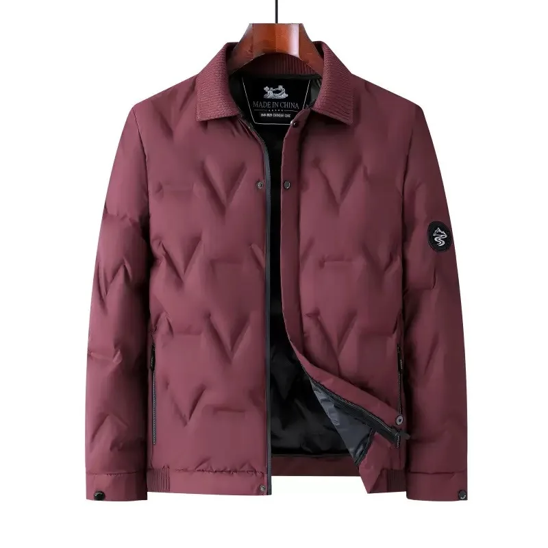 New Autumn/Winter Solid Color Windproof Thickened Warm Cotton Jacket Men's Casual Loose Sports Plus Size High Quality Outerwear