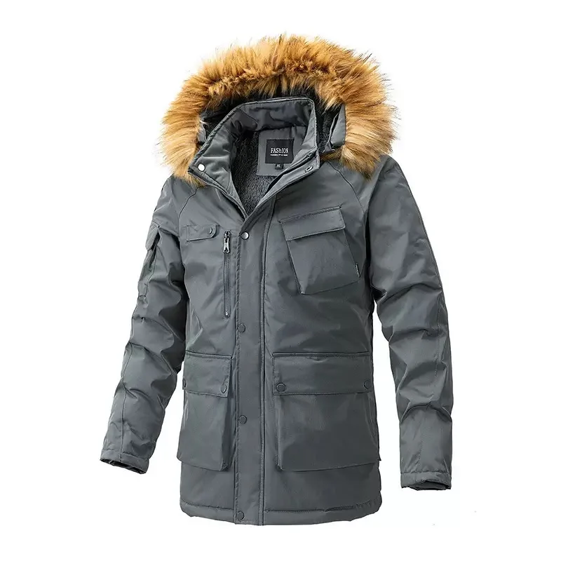 Winter new fashion trendy American outdoor sports windproof thickened warm cotton jacket men's casual loose plus size coat
