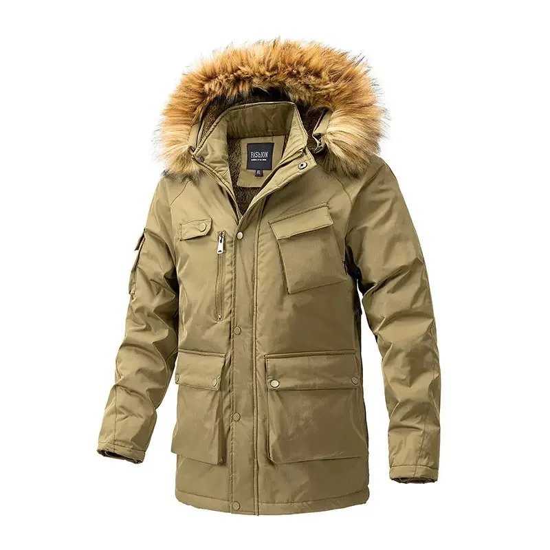 Winter new fashion trendy American outdoor sports windproof thickened warm cotton jacket men's casual loose plus size coat