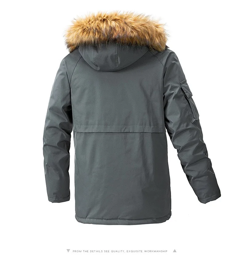Winter new fashion trendy American outdoor sports windproof thickened warm cotton jacket men's casual loose plus size coat