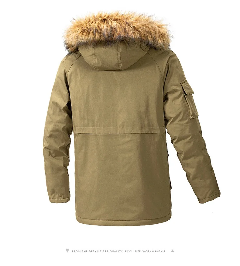 Winter new fashion trendy American outdoor sports windproof thickened warm cotton jacket men's casual loose plus size coat