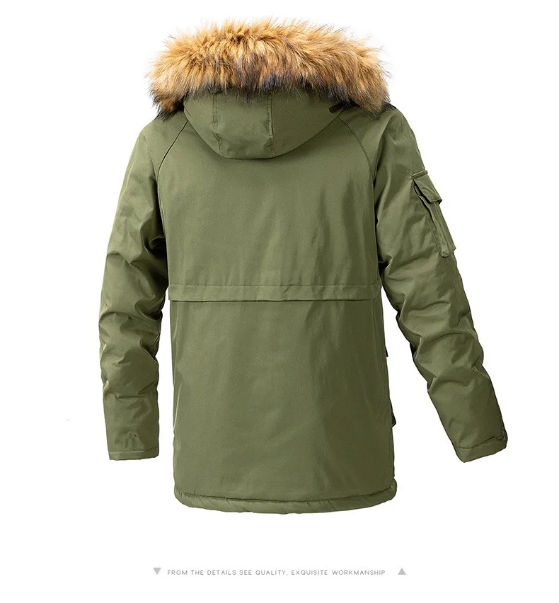 Winter new fashion trendy American outdoor sports windproof thickened warm cotton jacket men's casual loose plus size coat