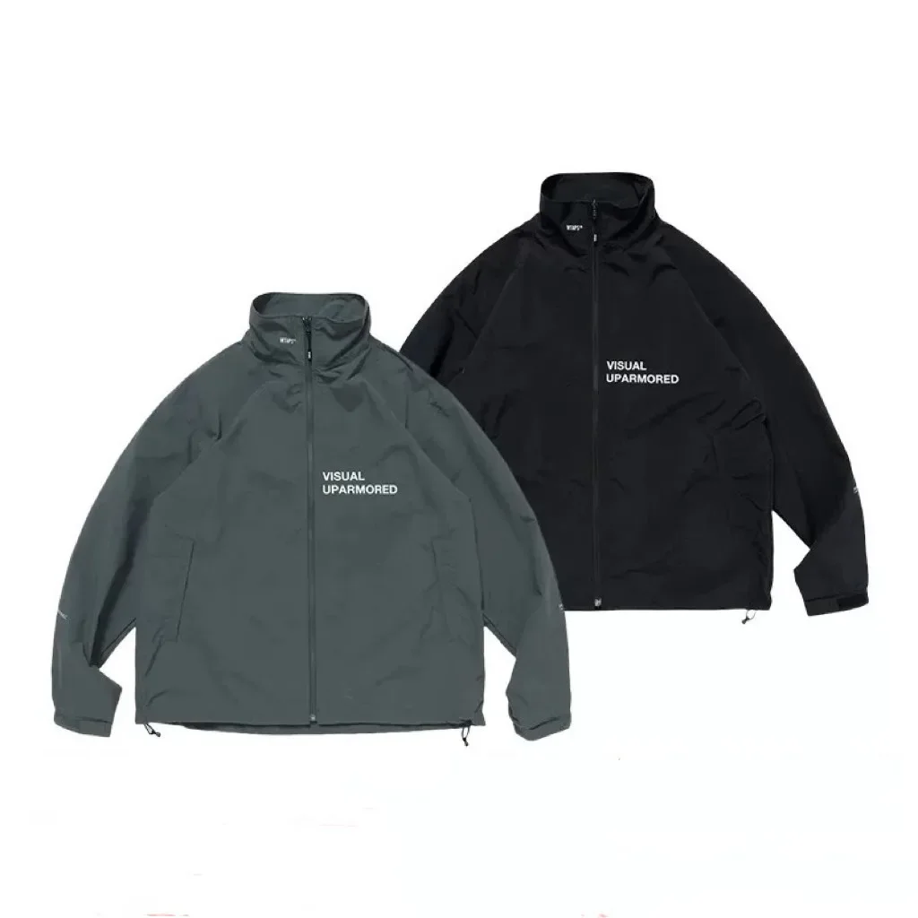 WTAPS TRACK JACKET 26SS Men's Nylon Waterproof Jacket Loose Fit Casual Outdoor Streetwear Windbreaker Coat