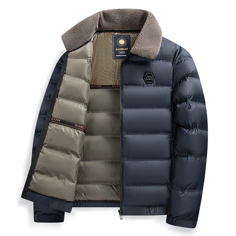 Fur Collar Parkas Men Winter Thicken Casual Outwear Parka Jacket Men's Slim Outwear Waterproof Warm Outwear Padded Puffer Coat
