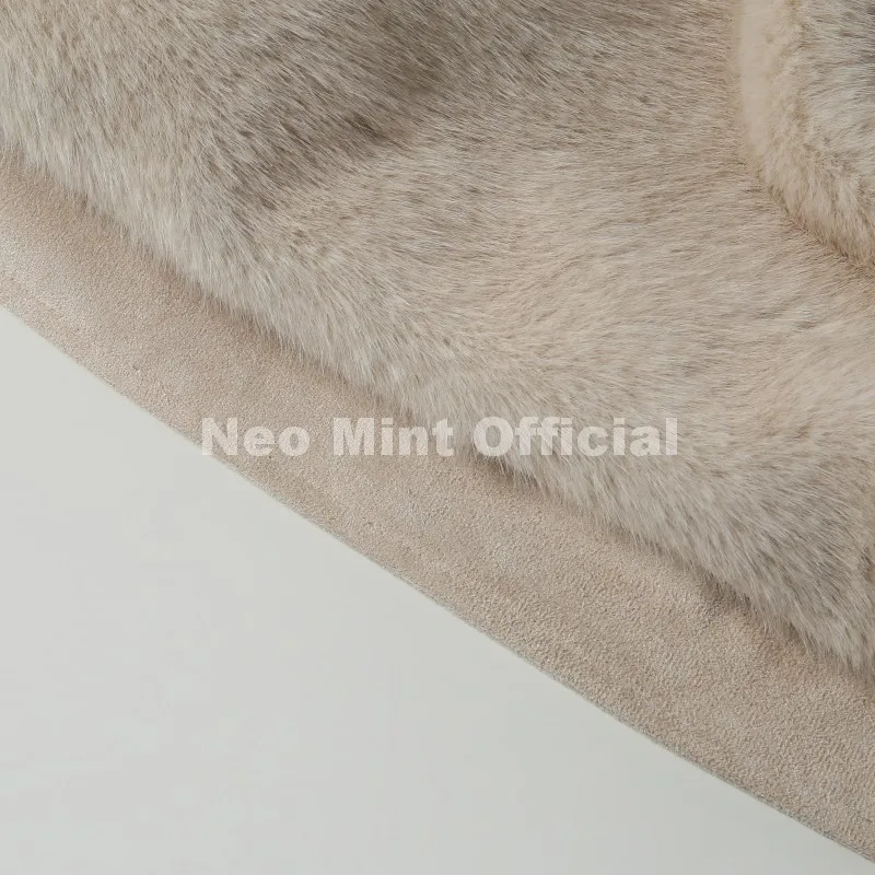 Neo Mint Hot Street Fashion Girls Luxury Fuzzy Mink Fur Bomber Jacket Women Winter Oversized Chunky Faux Fur Coat Warm Outerwear