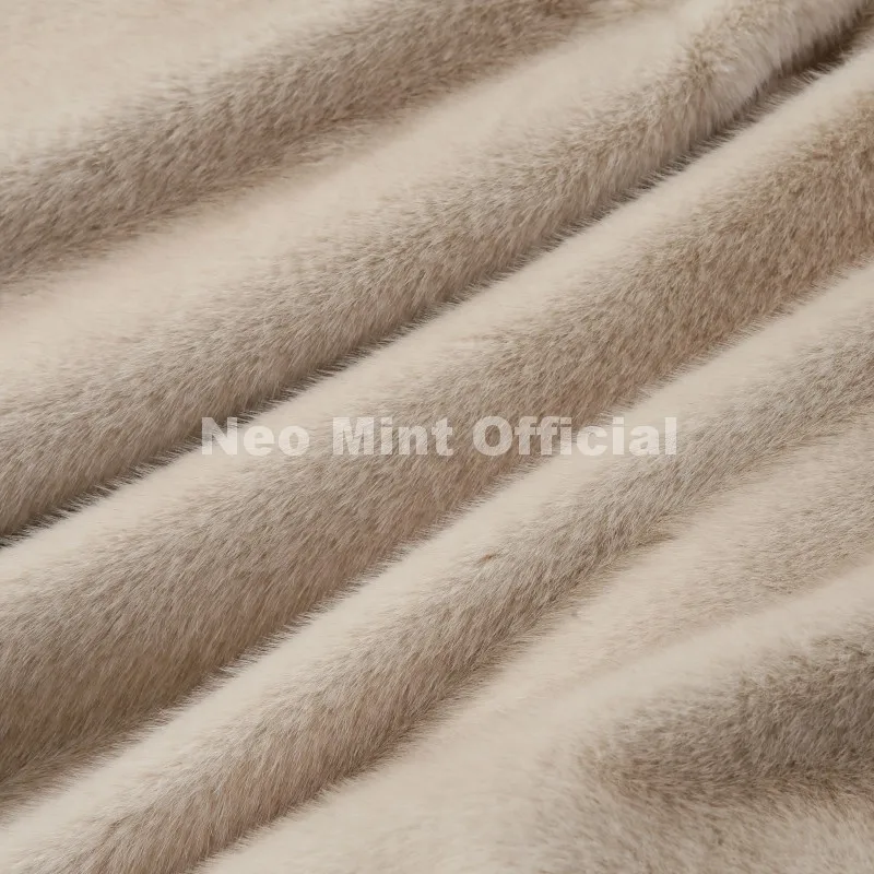 Neo Mint Hot Street Fashion Girls Luxury Fuzzy Mink Fur Bomber Jacket Women Winter Oversized Chunky Faux Fur Coat Warm Outerwear