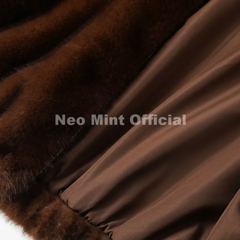 Neo Mint Hot Street Fashion Girls Luxury Fuzzy Mink Fur Bomber Jacket Women Winter Oversized Chunky Faux Fur Coat Warm Outerwear
